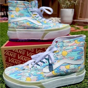 UV Color Changing High Top Vans Shoes